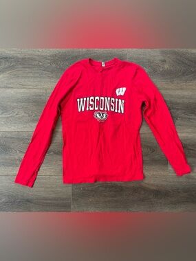 Wisconsin Long-Sleeve Crewneck Shirt - Red